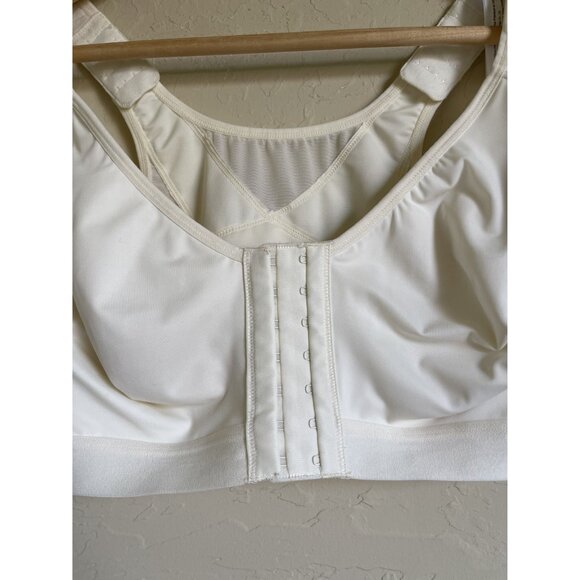 DELMIRA 34G Cream Ivory Bra Unlined Front Closure X-Shape Back Posture Wireless - Picture 3 of 9